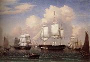unknow artist Warship oil painting reproduction